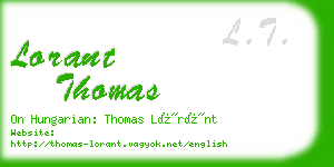 lorant thomas business card